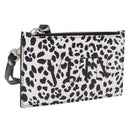 VALENTINO Card Case Leather White Silver Auth bs36085V-1