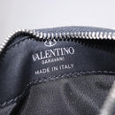 VALENTINO Card Case Leather White Silver Auth bs36085V-16