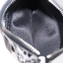 VALENTINO Card Case Leather White Silver Auth bs36085V-17