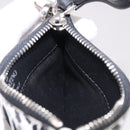 VALENTINO Card Case Leather White Silver Auth bs36085V-18