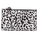 VALENTINO Card Case Leather White Silver Auth bs36085V-2