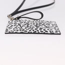VALENTINO Card Case Leather White Silver Auth bs36085V-9