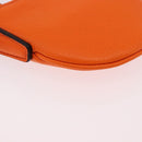 GUCCI Shoulder Pouch Web Sherry Line Leather Orange Silver 821831 Auth bs36086M-14