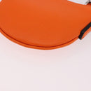 GUCCI Shoulder Pouch Web Sherry Line Leather Orange Silver 821831 Auth bs36086M-17