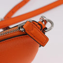 GUCCI Shoulder Pouch Web Sherry Line Leather Orange Silver 821831 Auth bs36086M-9