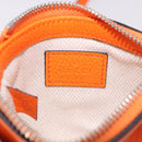 GUCCI Shoulder Pouch Web Sherry Line Leather Orange Silver 821831 Auth bs36086M-19