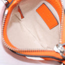 GUCCI Shoulder Pouch Web Sherry Line Leather Orange Silver 821831 Auth bs36086M-10