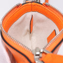 GUCCI Shoulder Pouch Web Sherry Line Leather Orange Silver 821831 Auth bs36086M-20