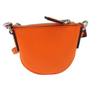 GUCCI Shoulder Pouch Web Sherry Line Leather Orange Silver 821831 Auth bs36086M-2