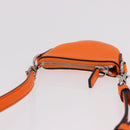 GUCCI Shoulder Pouch Web Sherry Line Leather Orange Silver 821831 Auth bs36086M-6