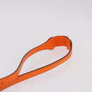 GUCCI Shoulder Pouch Web Sherry Line Leather Orange Silver 821831 Auth bs36086M-8
