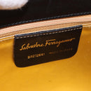 Salvatore Ferragamo Shoulder Bag Leather Black Gold Auth bs36087-16