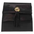 Salvatore Ferragamo Shoulder Bag Leather Black Gold Auth bs36087-2