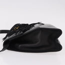 Salvatore Ferragamo Shoulder Bag Leather Black Gold Auth bs36087-5