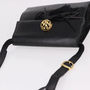 Salvatore Ferragamo Shoulder Bag Leather Black Gold Auth bs36087-6