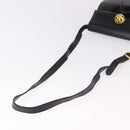 Salvatore Ferragamo Shoulder Bag Leather Black Gold Auth bs36087-7