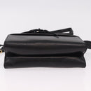 Salvatore Ferragamo Shoulder Bag Leather Black Gold Auth bs36087-9