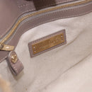 Jimmy Choo Riley Small Star Studs Hand Bag Leather Gray Gold Auth bs36088-16