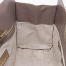 Jimmy Choo Riley Small Star Studs Hand Bag Leather Gray Gold Auth bs36088-18
