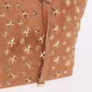 Jimmy Choo Star Studs Hand Bag Leather Pink Gold Auth bs36089-14