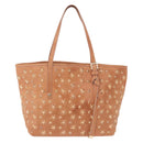 Jimmy Choo Star Studs Hand Bag Leather Pink Gold Auth bs36089-2