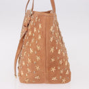 Jimmy Choo Star Studs Hand Bag Leather Pink Gold Auth bs36089-4