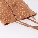 Jimmy Choo Star Studs Hand Bag Leather Pink Gold Auth bs36089-6