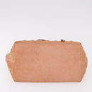 Jimmy Choo Star Studs Hand Bag Leather Pink Gold Auth bs36089-9