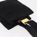 Salvatore Ferragamo Hand Bag Canvas Black Gold Auth bs36090A-6