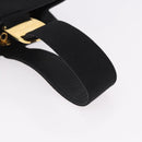 Salvatore Ferragamo Hand Bag Canvas Black Gold Auth bs36090A-7