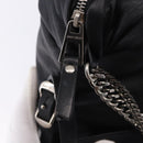 Jimmy Choo Shoulder Bag Leather Black Silver Auth bs36091A-18