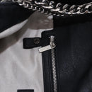 Jimmy Choo Shoulder Bag Leather Black Silver Auth bs36091A-22