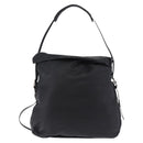 Jimmy Choo Shoulder Bag Leather Black Silver Auth bs36091A-2