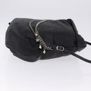 Jimmy Choo Shoulder Bag Leather Black Silver Auth bs36091A-3