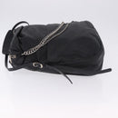 Jimmy Choo Shoulder Bag Leather Black Silver Auth bs36091A-4