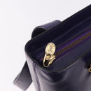 CELINE Circle Shoulder Bag Leather Purple Gold Auth bs36092A-9