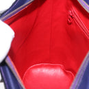 CELINE Circle Shoulder Bag Leather Purple Gold Auth bs36092A-20