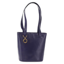 CELINE Circle Shoulder Bag Leather Purple Gold Auth bs36092A-13