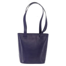 CELINE Circle Shoulder Bag Leather Purple Gold Auth bs36092A-2