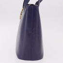 CELINE Circle Shoulder Bag Leather Purple Gold Auth bs36092A-3