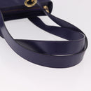 CELINE Circle Shoulder Bag Leather Purple Gold Auth bs36092A-7