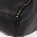 CELINE Hand Bag Leather Black Gold Auth bs36094V-15