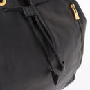 CELINE Hand Bag Leather Black Gold Auth bs36094V-9