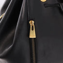 CELINE Hand Bag Leather Black Gold Auth bs36094V-10