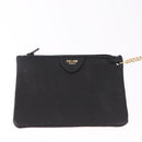 CELINE Hand Bag Leather Black Gold Auth bs36094V-20
