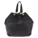CELINE Hand Bag Leather Black Gold Auth bs36094V-2