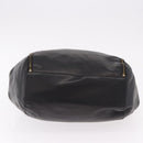 CELINE Hand Bag Leather Black Gold Auth bs36094V-5