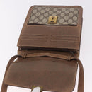 GUCCI GG Supreme Web Sherry Line Shoulder Bag PVC Beige Gold Auth bs36095-10