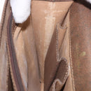 GUCCI GG Supreme Web Sherry Line Shoulder Bag PVC Beige Gold Auth bs36095-22