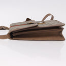 GUCCI GG Supreme Web Sherry Line Shoulder Bag PVC Beige Gold Auth bs36095-4